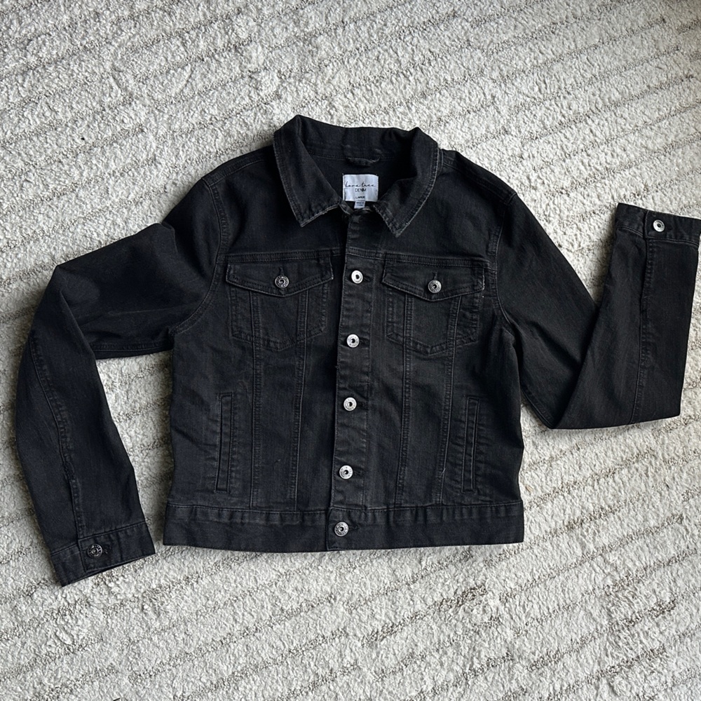 Love Tree Junior Black Denim Jacket